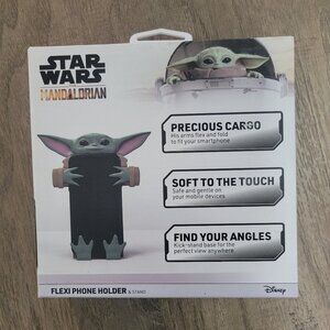 The Mandalorian Baby Yoda flexi phone holder & stand Star Wars Disney- NEW